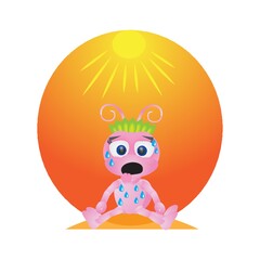 ant sitting under sunlight