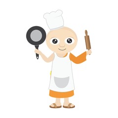 monk as a chef