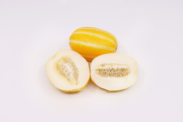 korean melon isolated in white background