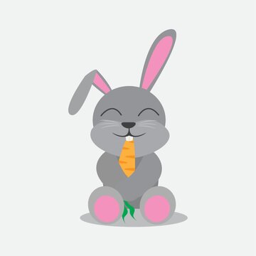 rabbit eating carrot