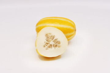 korean melon isolated in white background