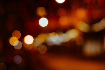 Bokeh of Light on the Festival Night in Blurry Background.