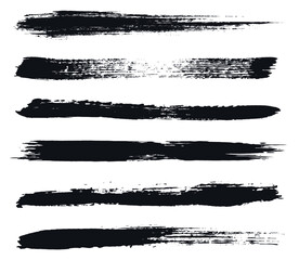 Set of grunge brush strokes.
