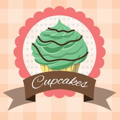 fancy cupcake label