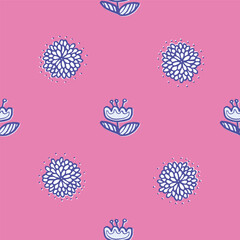 Folklore flower seamless pattern