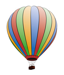 Fototapeta premium A sketch of the big color hot air balloon.