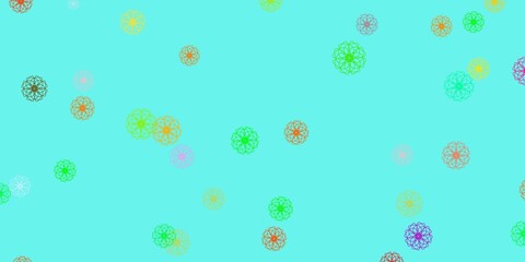 Light Multicolor vector natural layout with flowers.