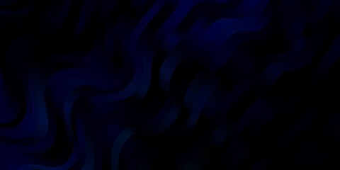 Dark BLUE vector texture with curves. Illustration in abstract style with gradient curved.  Pattern for ads, commercials.
