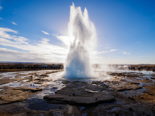 Strokkur geyser, Haukadalur geothermal field, Iceland - 365414789