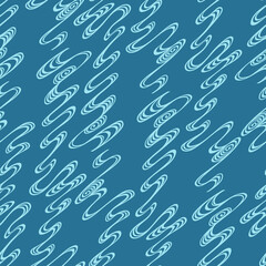 Japanese River Wave Flow Wave Vector Seamless Pattern