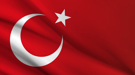 republic of turkey, flag, satin Turkish flag