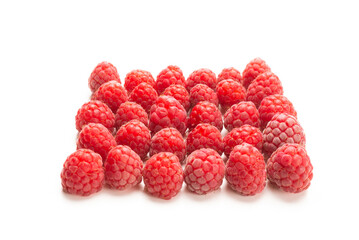 Tasty red raspberry background.