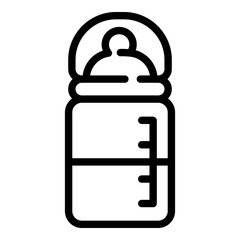 Obraz premium Half milk bottle icon. Outline half milk bottle vector icon for web design isolated on white background