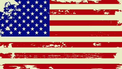 United States of America flag in grunge style