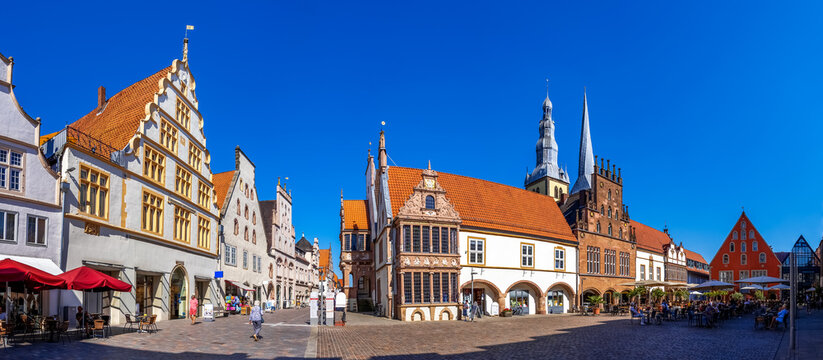 Panorama, Marktplatz, Lemgo, Deutschland 