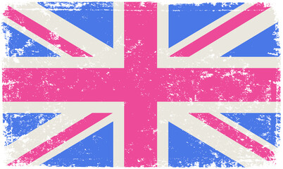 United Kingdom flag in grunge style.