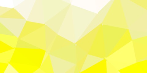 Fototapeta na wymiar Light yellow vector abstract triangle texture.