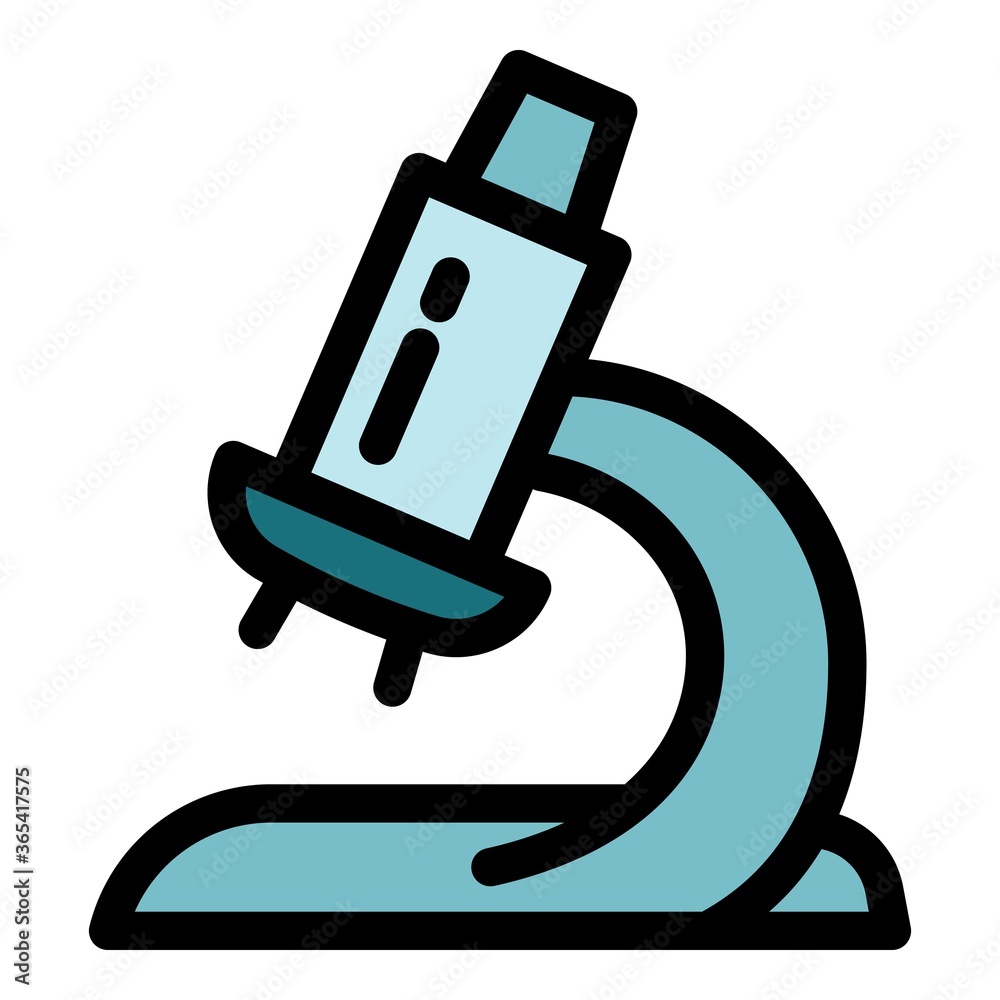 Poster lab microscope icon. outline lab microscope vector icon for web design isolated on white background