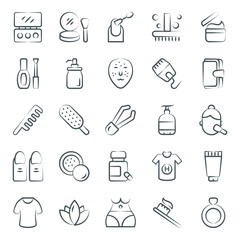
Pack of Beauty Line Icons 
