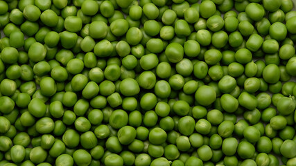 Fototapeta na wymiar fresh green peas top view