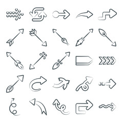 
Road Arrow Icons in Modern Linear Style Pack 
