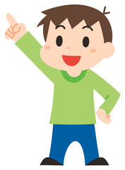 男の子　指差し