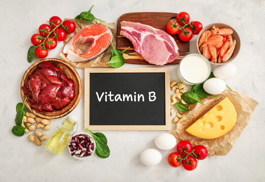 High vitamin B sources assortment