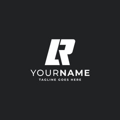 L and R Letter Initials Logo Design