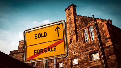 Obraz premium Street Sign SOLD versus FOR SALE