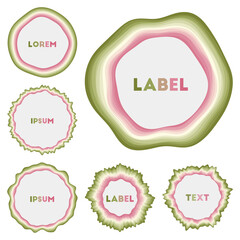 Colorful round abstract shapes. Amazing circular backgrounds. Attractive vector illustration.