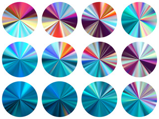 circle metallic gradient disk elements vector 