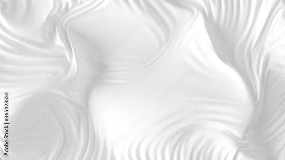 Poster white silk background. closeup of rippled silk fabric. white satin texture with folds and drapes. wa