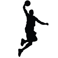 basketball player silhouette vector