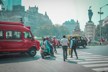 People on a crosswalk