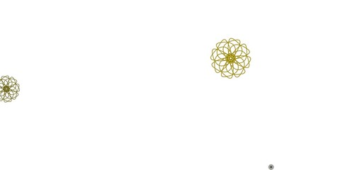 Light Green, Yellow vector doodle pattern with flowers.