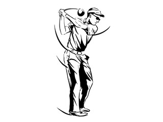 Golf player background