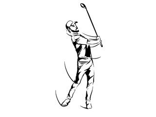 Golf player background