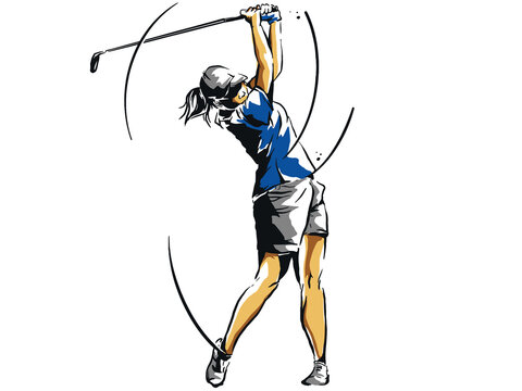 Golf player background