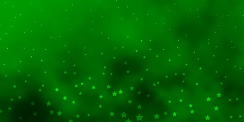 Dark Green vector pattern with abstract stars. Colorful illustration with abstract gradient stars. Pattern for new year ad, booklets.