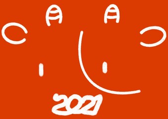 牛　イラスト　年賀素材　干支