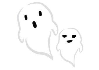 お化け　イラスト　幽霊　ホラー　ハロウィン　仮装