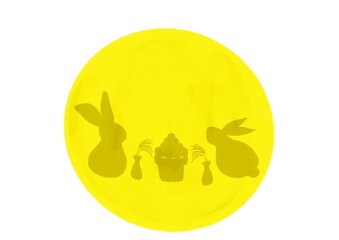月見　うさぎ　イラスト 