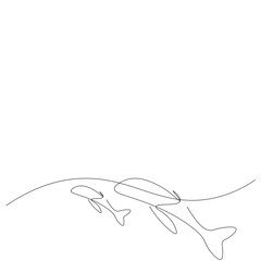 Fototapeta na wymiar Ocean animal whale. Vector illustration