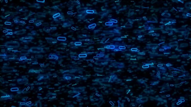 Motion graphic binary code background.