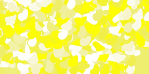 Light yellow vector pattern with abstract shapes.