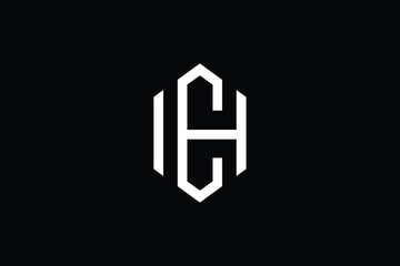 Minimal Innovative Initial CH logo and HC logo. Letter CH HC creative elegant Monogram. Premium Business logo icon. White color on black background