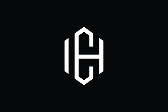 Minimal Innovative Initial CH logo and HC logo. Letter CH HC creative elegant Monogram. Premium Business logo icon. White color on black background