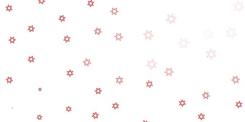 Light orange vector pattern with coronavirus elements.