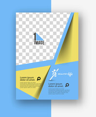 Healthcare brochure, flyer, magazine cover & poster template, vector illustration.