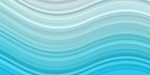 Light BLUE vector template with wry lines. Bright illustration with gradient circular arcs. Pattern for commercials, ads.